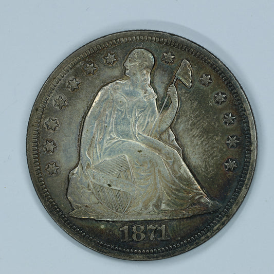 1871 Seated Liberty Silver Dollar Philadelphia