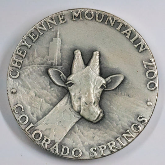 1.45 oz .999 Fine Silver Will Rogers Shrine Cheyenne Man Zoo Silver Medal Medallic Art