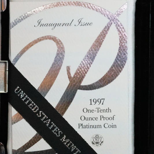 1997 W American Platinum Eagle Proof 1/10 oz $10 w/ Box & COA