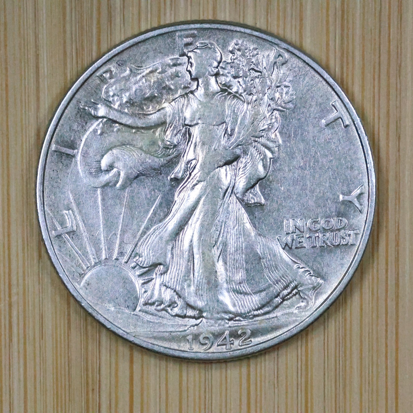 1942 Walking Liberty Silver Half Dollar 50c - Philadelphia