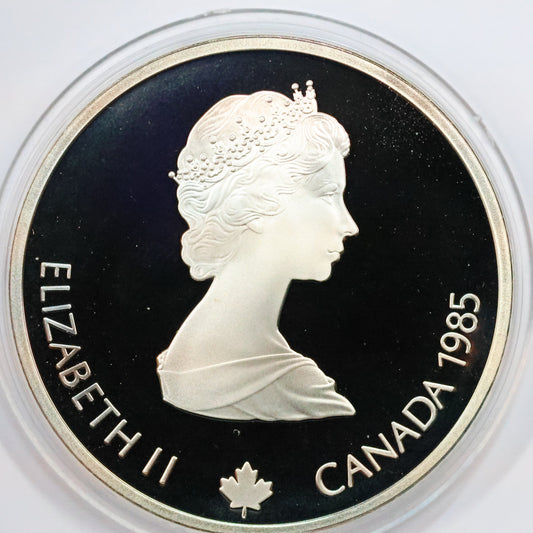 1985 Canada $20 .925 Fine Silver Calgary Winter Olympic Coin - Speed Skating w/ Capsule