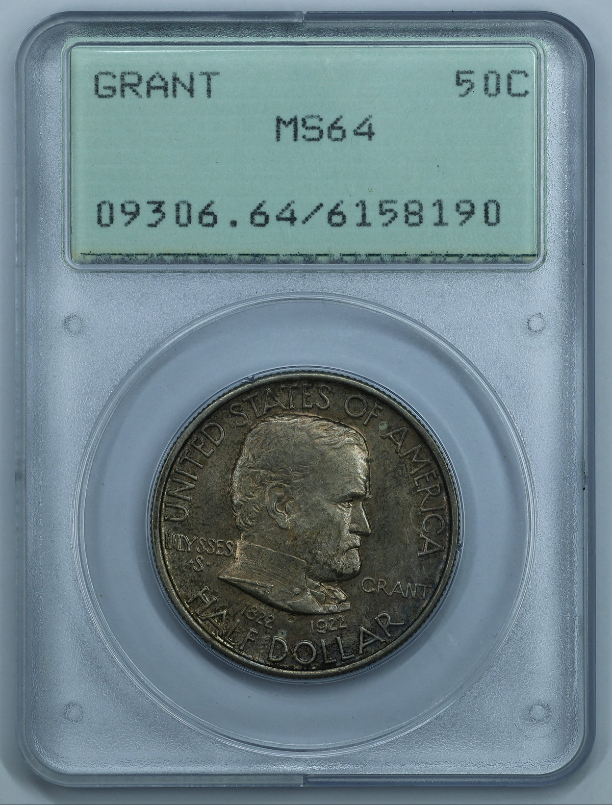 1922 Grant Half Dollar 50c Commemorative - PCGS MS64 Rattler