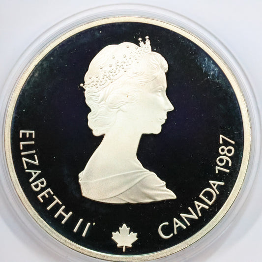 1987 Canada $20 .925 Fine Silver Calgary Winter Olympic Coin - Ice Skating w/ Capsule