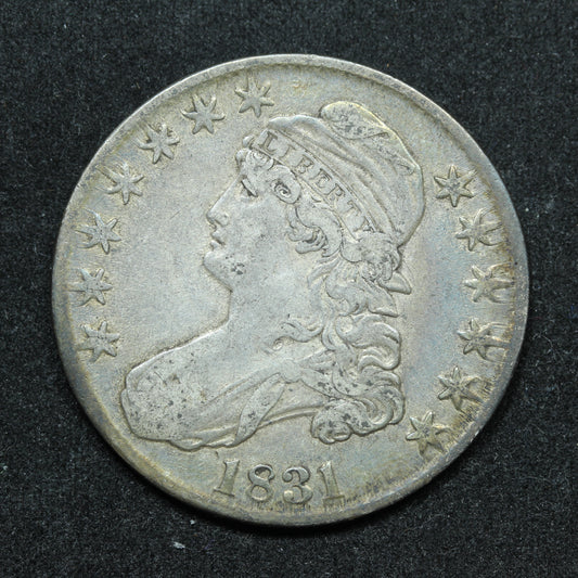1831 Capped Bust Silver Half Dollar 50c Exact Coin Pictured