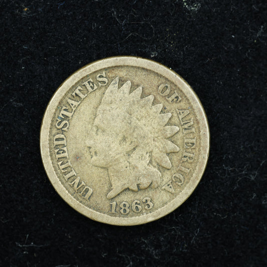 1863 Indian Head Penny 1c