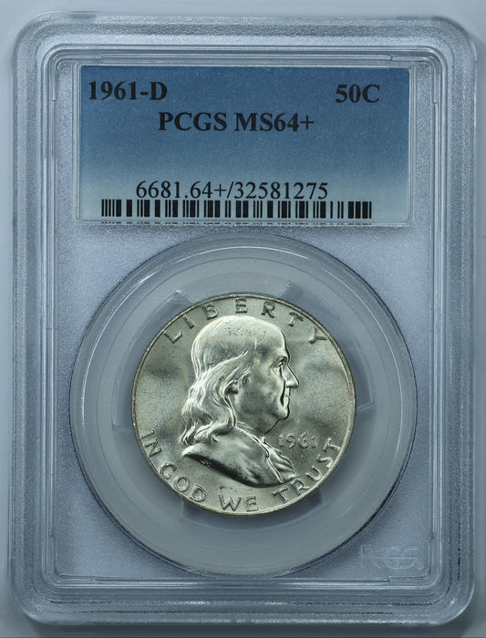 1961 D (Denver) Franklin Half Dollar 50c - PCGS MS64+