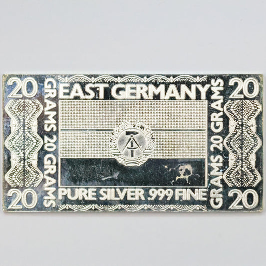 East Germany Flag 20 Gram Silver Bar .999 Fine from The Silver Mint