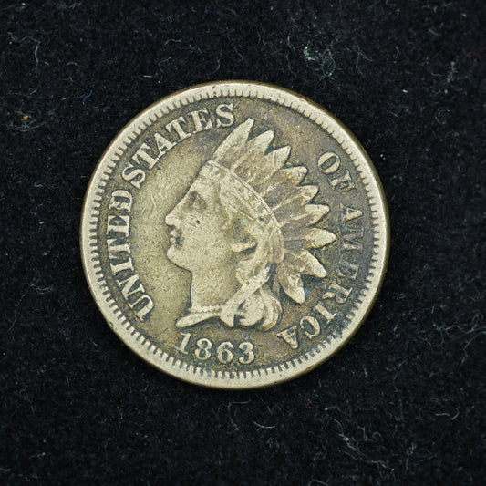 1863 Indian Head Penny 1c