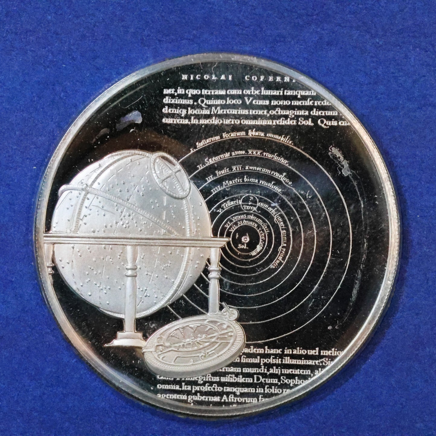 1973 Postmasters of America STERLING SILVER Art Round - No. 40 Copernicus