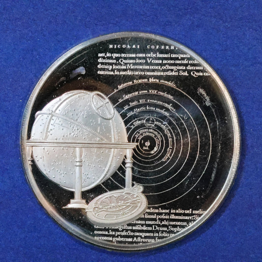 1973 Postmasters of America STERLING SILVER Art Round - No. 40 Copernicus