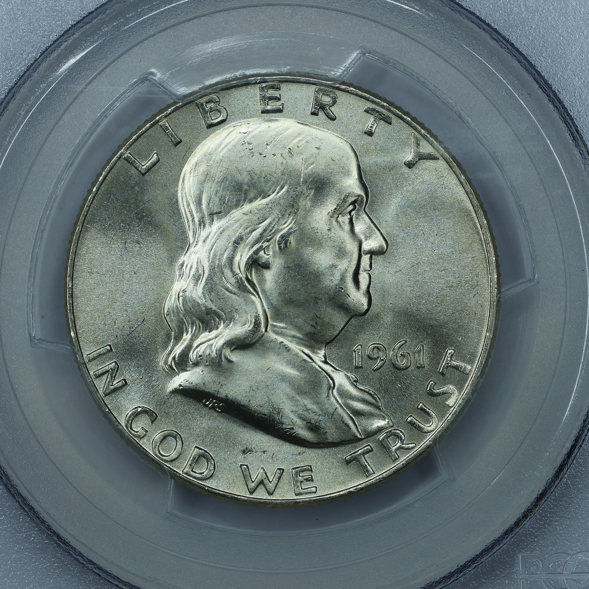 1961 D (Denver) Franklin Half Dollar 50c - PCGS MS64+
