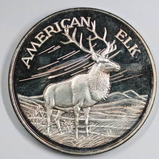 2 oz .999 Fine Silver Round - North American Wildlife Series American Elk