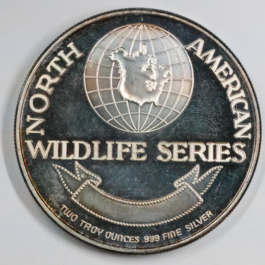 2 oz .999 Fine Silver Round - North American Wildlife Series American Elk