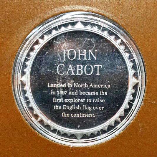 Franklin Mint The Great Explorers STERLING SILVER Art Round - John Cabot