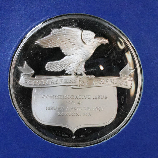 1973 Postmasters of America STERLING SILVER Art Round - No. 41 US Postal Employees