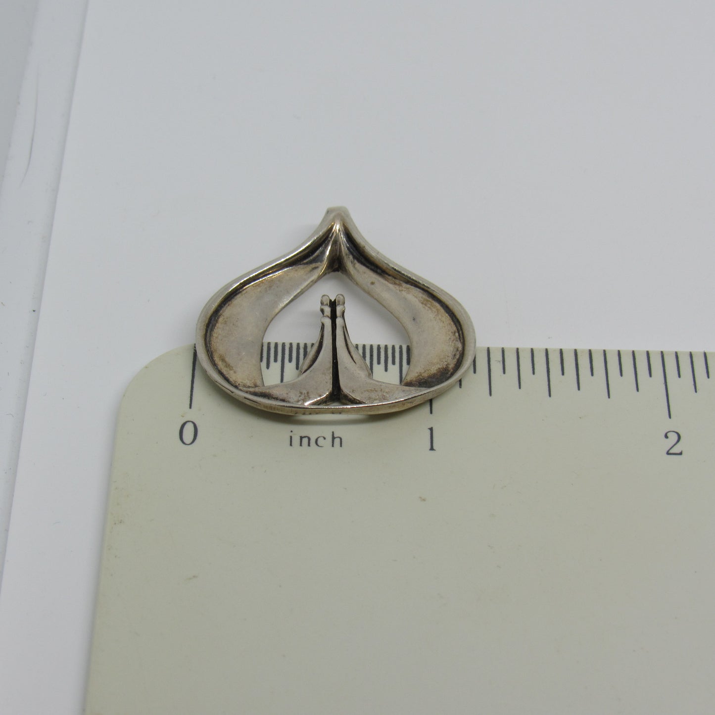 K Robins Designs Sterling Silver Namaskara Mudra Pendant - ~1.25 inch