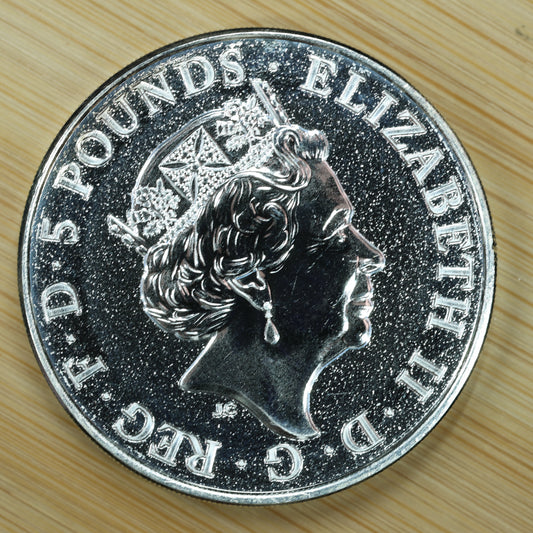 2016 GB 2 oz Silver Queens Beasts Lion of England Exact Coin Pictured