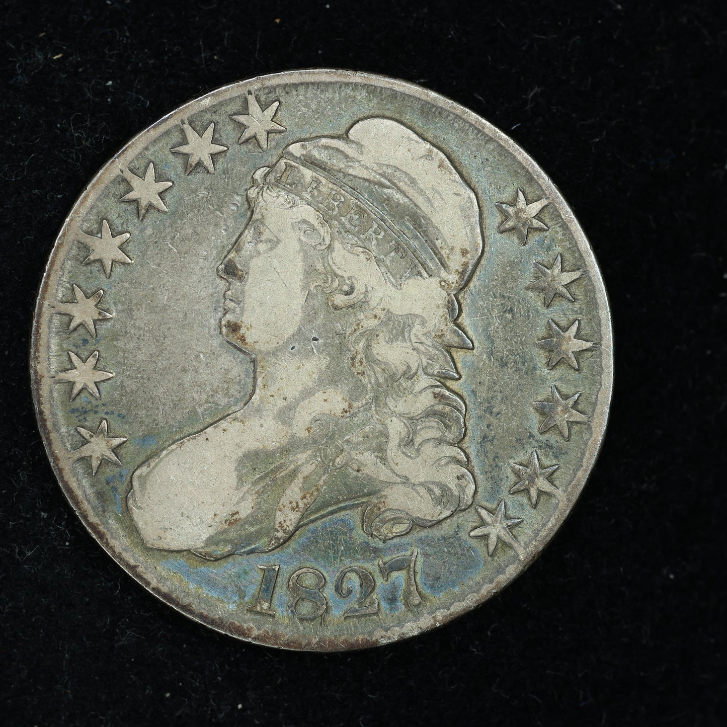 1827 Capped Bust Half Dollar 50c Square Base 2