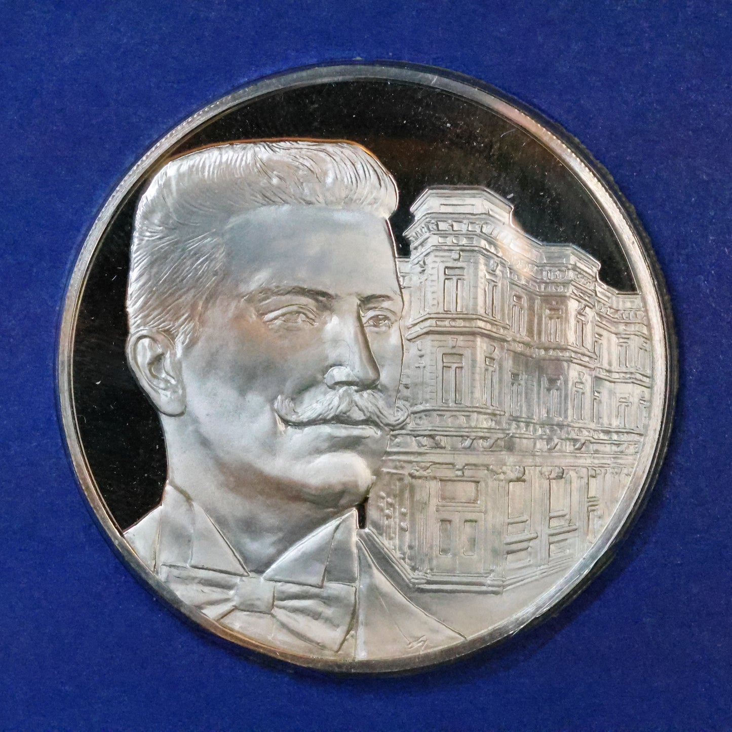 1973 Postmasters of America STERLING SILVER Art Round - No. 44 Amadeo Giannini