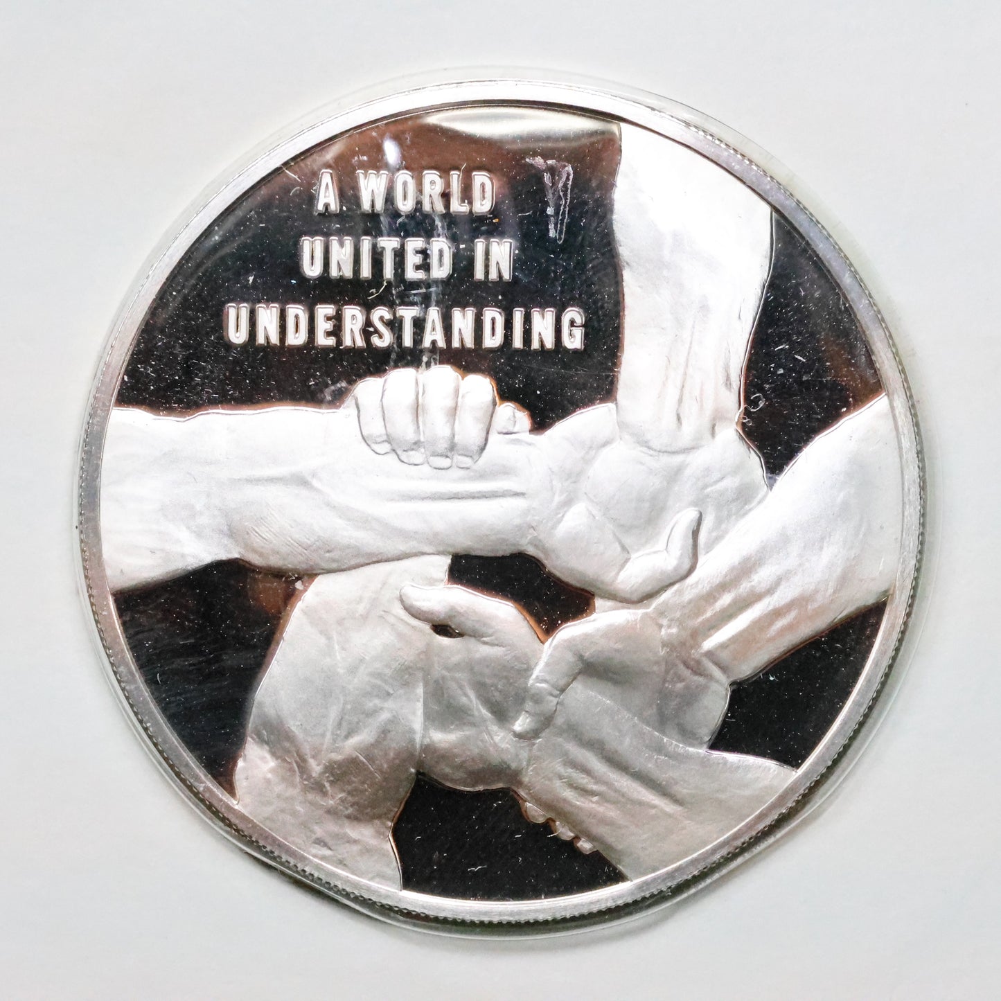 Franklin Mint United Nations STERLING SILVER Art Medals - A World United In Understanding