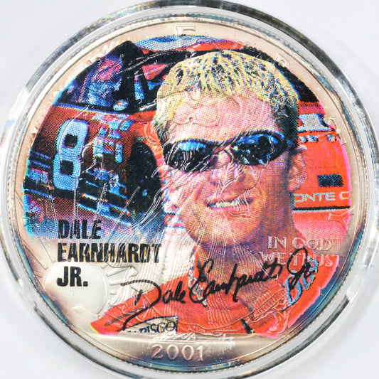2001 1 oz Silver American Eagle Colorized - NASCAR Superstars - Dale Earnhardt Jr