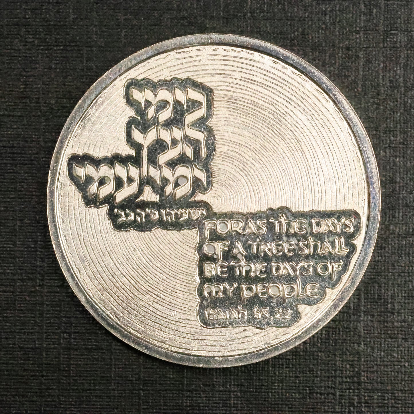 They Still Bring Forth Fruit In Old Age - Honor the Elders Israel Silver .935 Medal 22gr