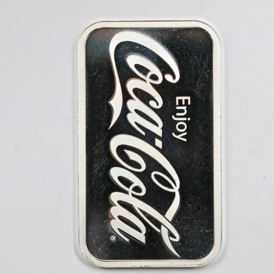 1 oz .999 Fine Silver Coca-Cola® Art Bar I'd Like to Buy the World a Coke