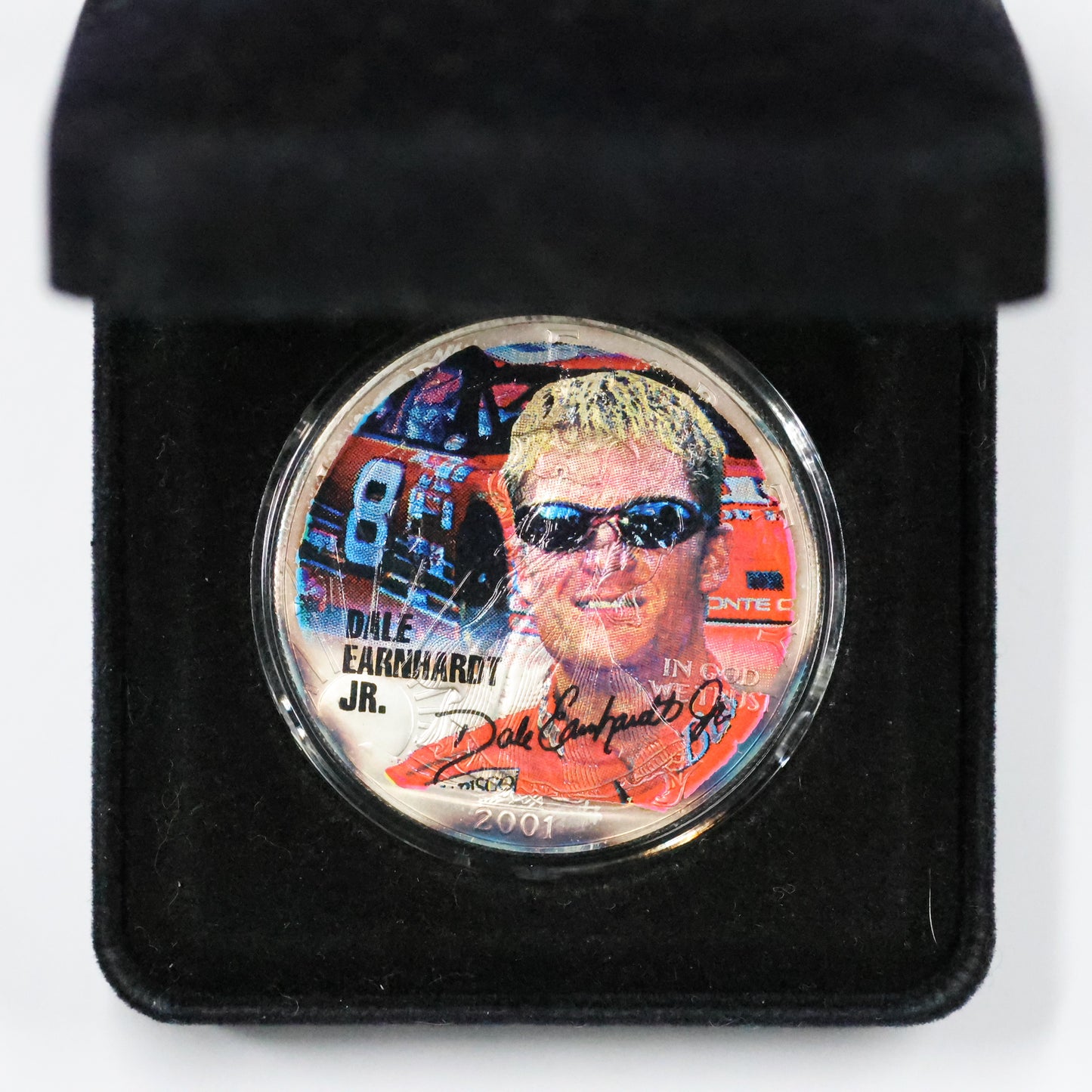 2001 1 oz Silver American Eagle Colorized - NASCAR Superstars - Dale Earnhardt Jr