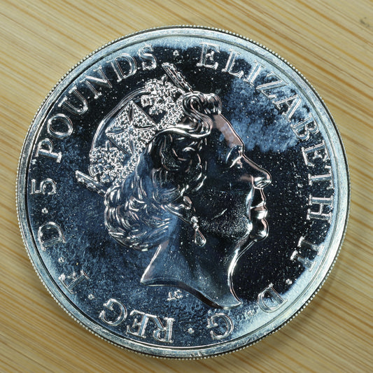 2017 GB 2 oz Silver Queens Beasts Red Dragon of Whales Exact Coin Pictured