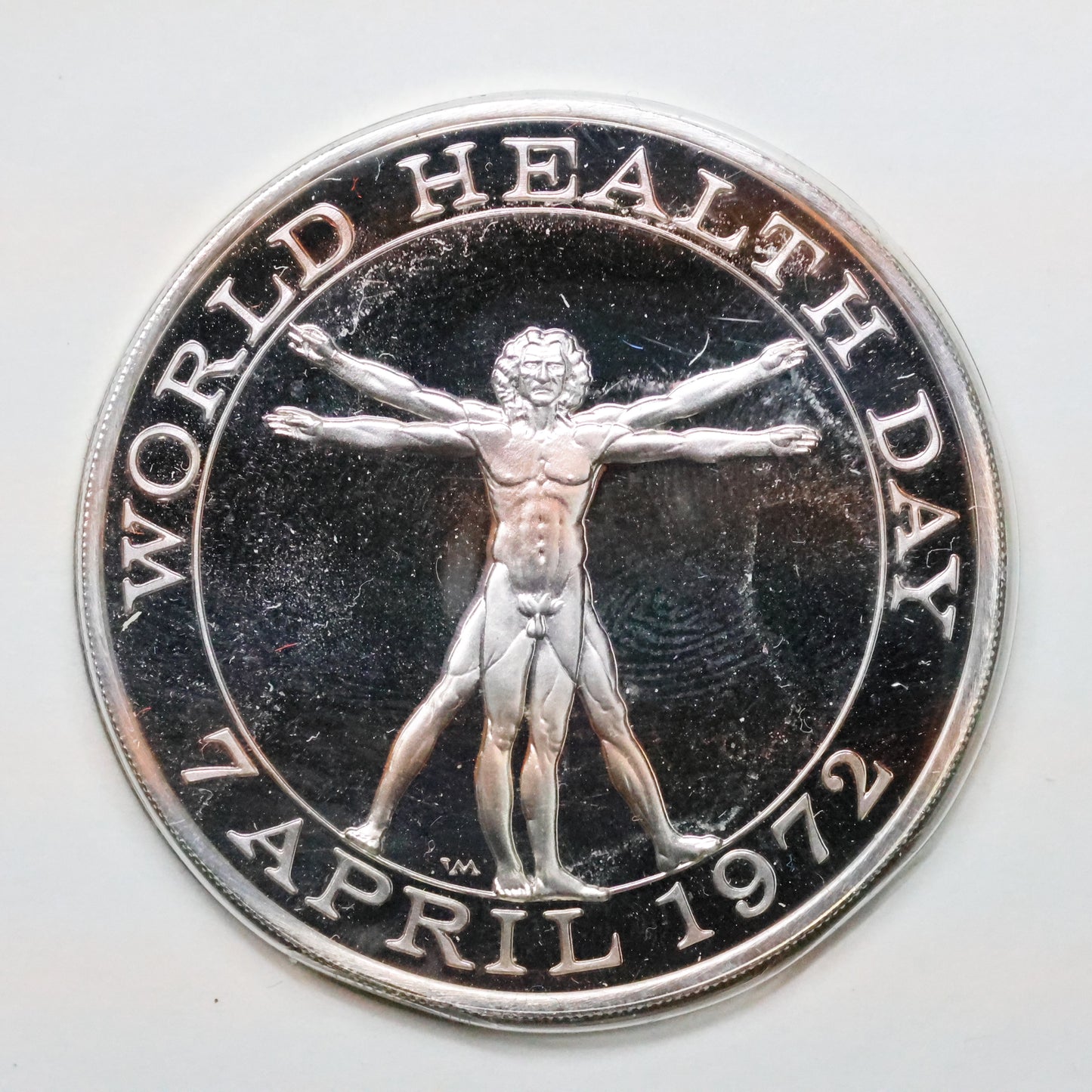 Franklin Mint United Nations STERLING SILVER Art Medals - World Health Day