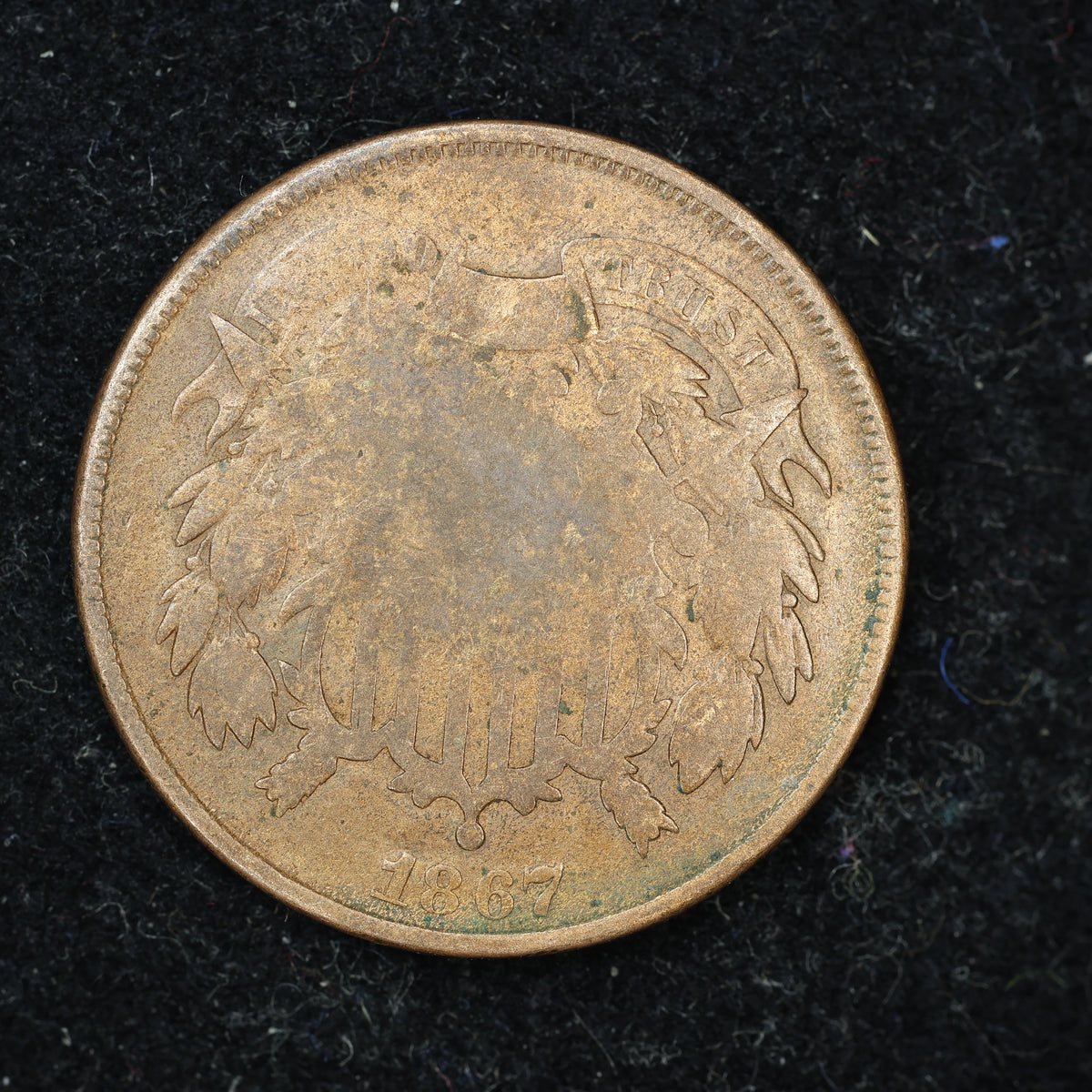 1867 2c Two Cent Piece United States