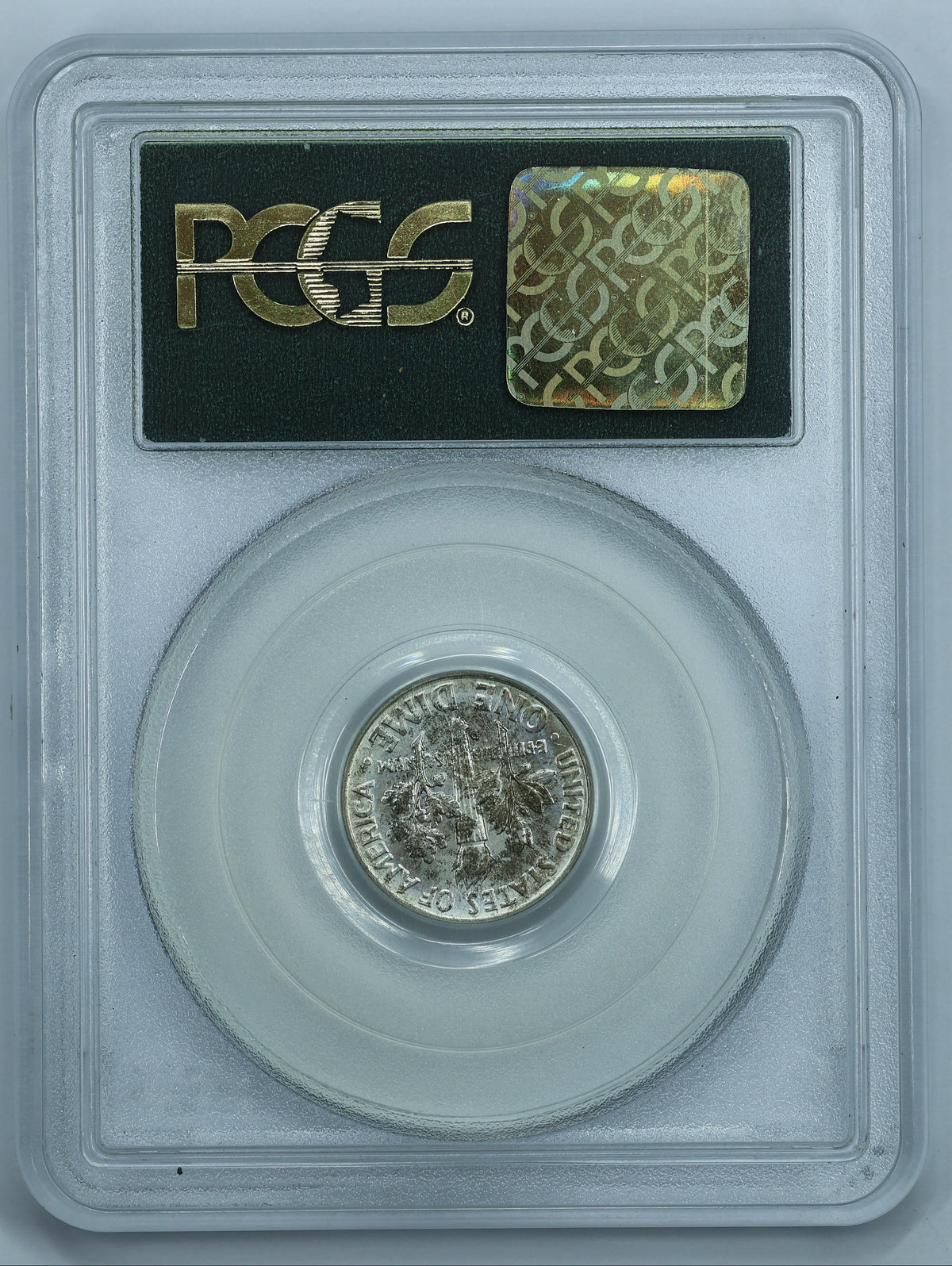 1962 D (Denver) Roosevelt Dime 10c - PCGS MS64 Old Sample Holder