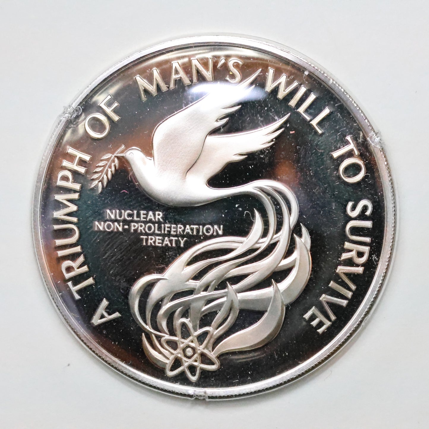Franklin Mint United Nations STERLING SILVER Art Medals - Nuclear Non-Proliferation Treaty