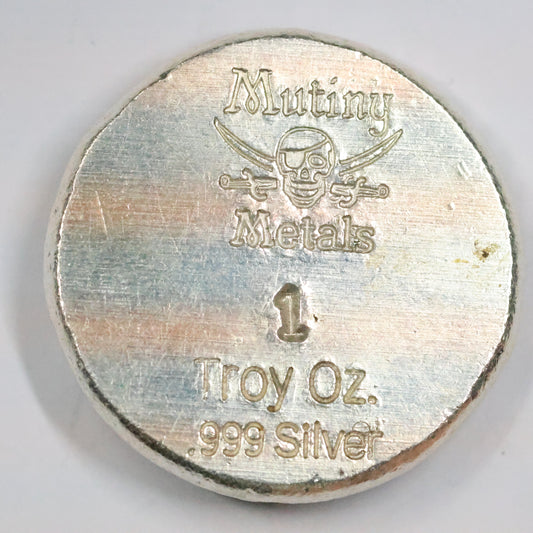 1 oz .999 Fine Silver - High Relief Sun Goddess by Mutiny Metals Hand Poured