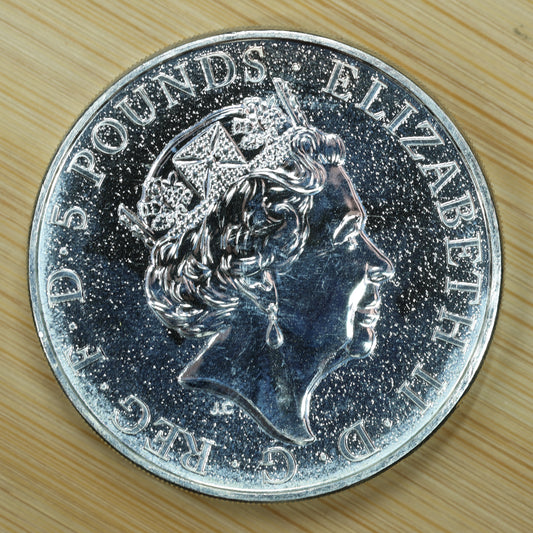 2017 GB 2 oz Silver Queens Beasts Red Dragon of Whales Exact Coin Pictured
