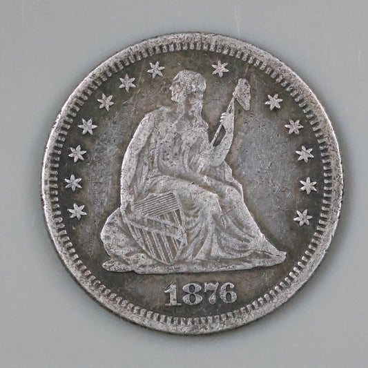 1876 Seated Liberty Silver Quarter Philadelphia