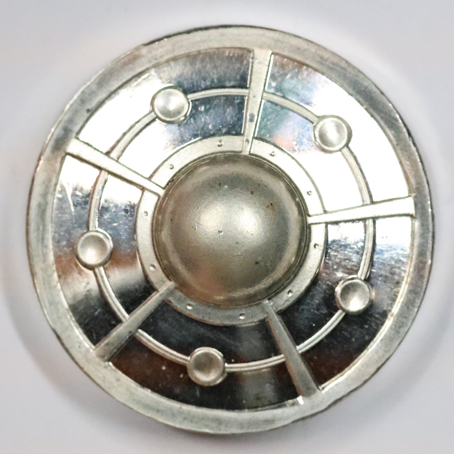 2 oz Cast-Poured Silver - 9Fine Mint Alien UFO Spinner Space Ship
