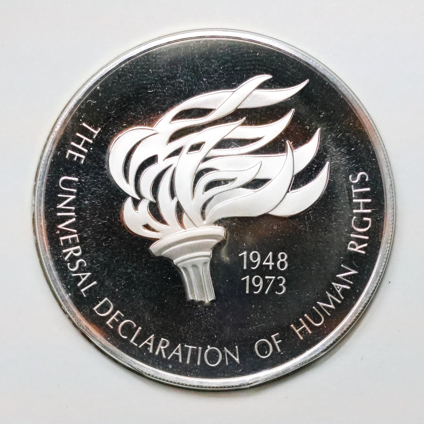 Franklin Mint United Nations STERLING SILVER Art Medals - Universal Declaration of Human Rights