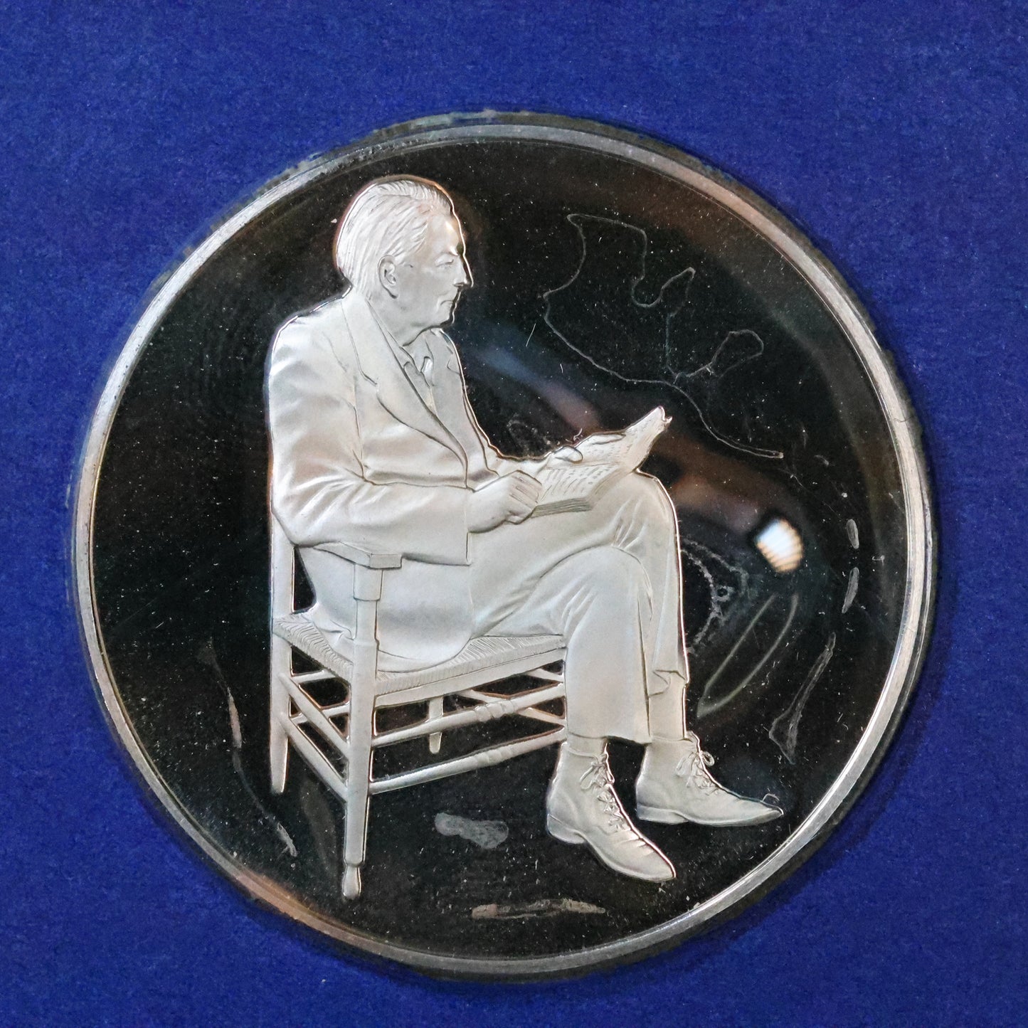 1973 Postmasters of America STERLING SILVER Art Round - No. 50 Robinson Jeffers