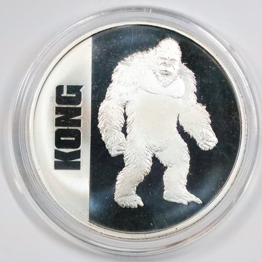 2021 Niue 1 oz Silver Proof $2 Kong w/ Capsule - Godzilla vs Kong