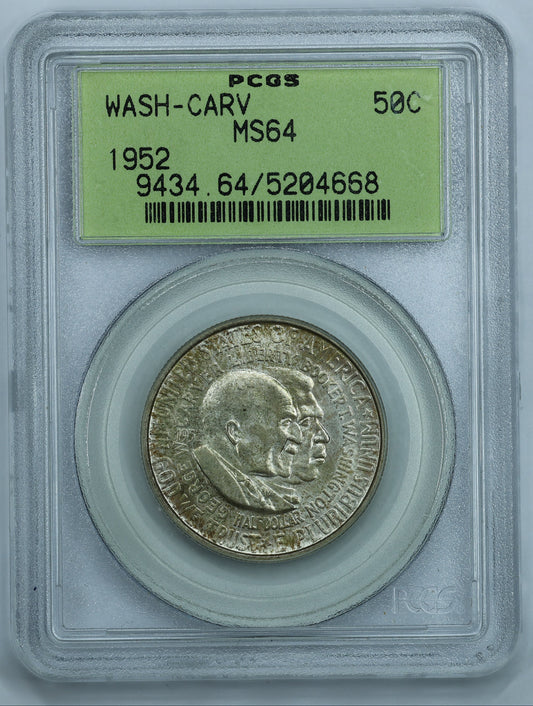 1952 Washington Carver Half Dollar 50c Commemorative - PCGS MS64 OGH