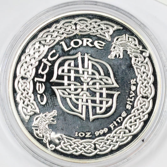 1 oz .999 Fine Silver Anonymous Mint Celtic Lore: Banshee w/ COA