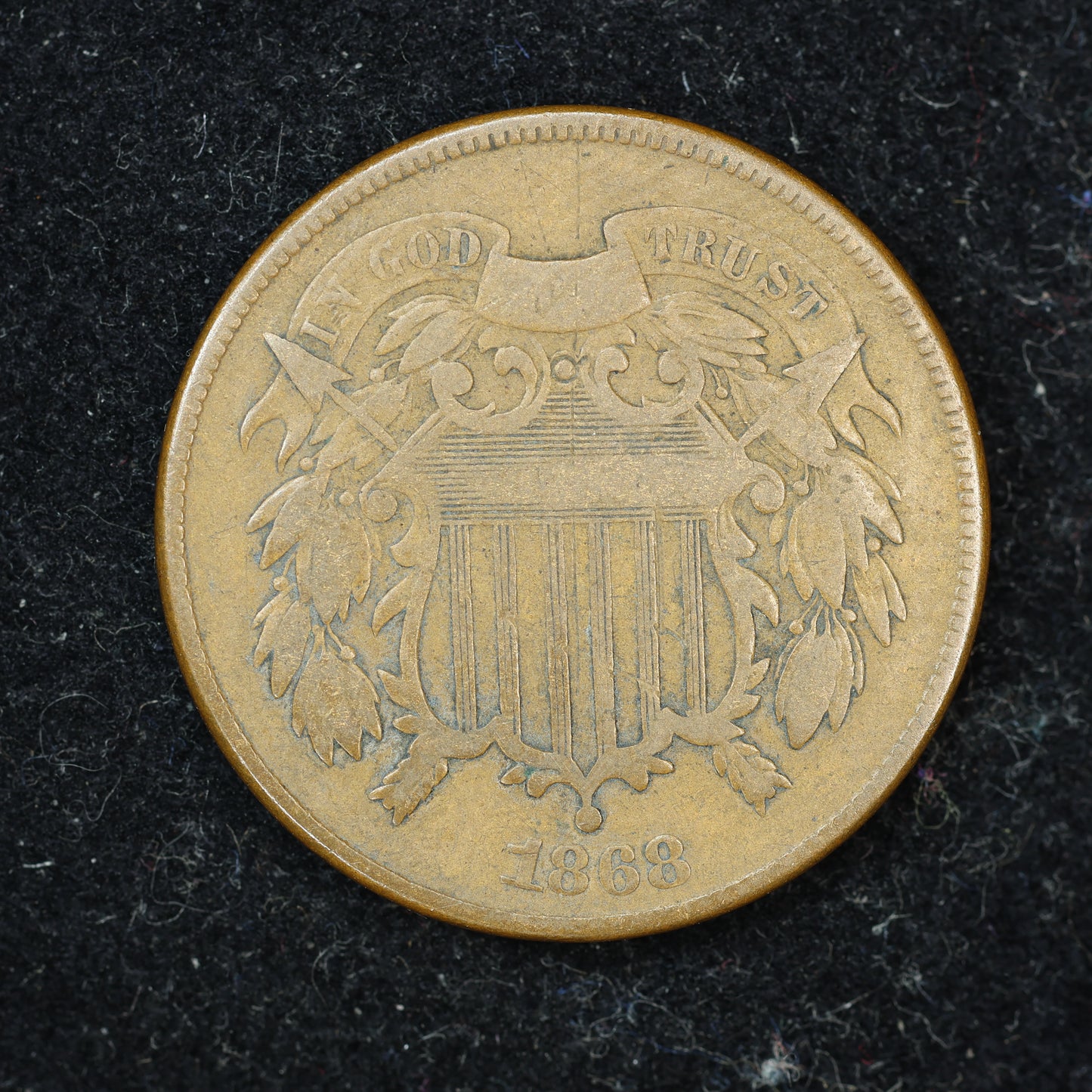 1868 2c Two Cent Piece United States