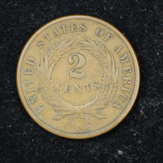 1868 2c Two Cent Piece United States