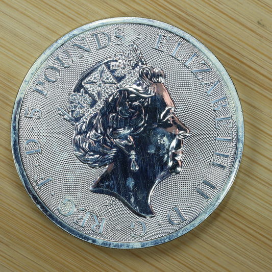 2018 Great Britain 2 oz Silver Queen's Beasts Black Bull of Clarence Exact Coin Pictured
