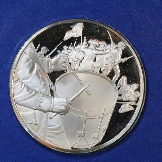 1973 Postmasters of America STERLING SILVER Art Round - No. 53 Colonial Communication