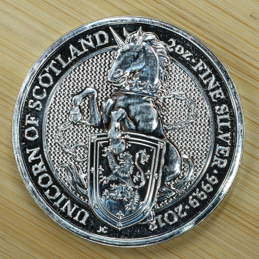 2018 GB 2 oz Silver Queens Beasts Unicorn of Scotland Exact Coin Pictured