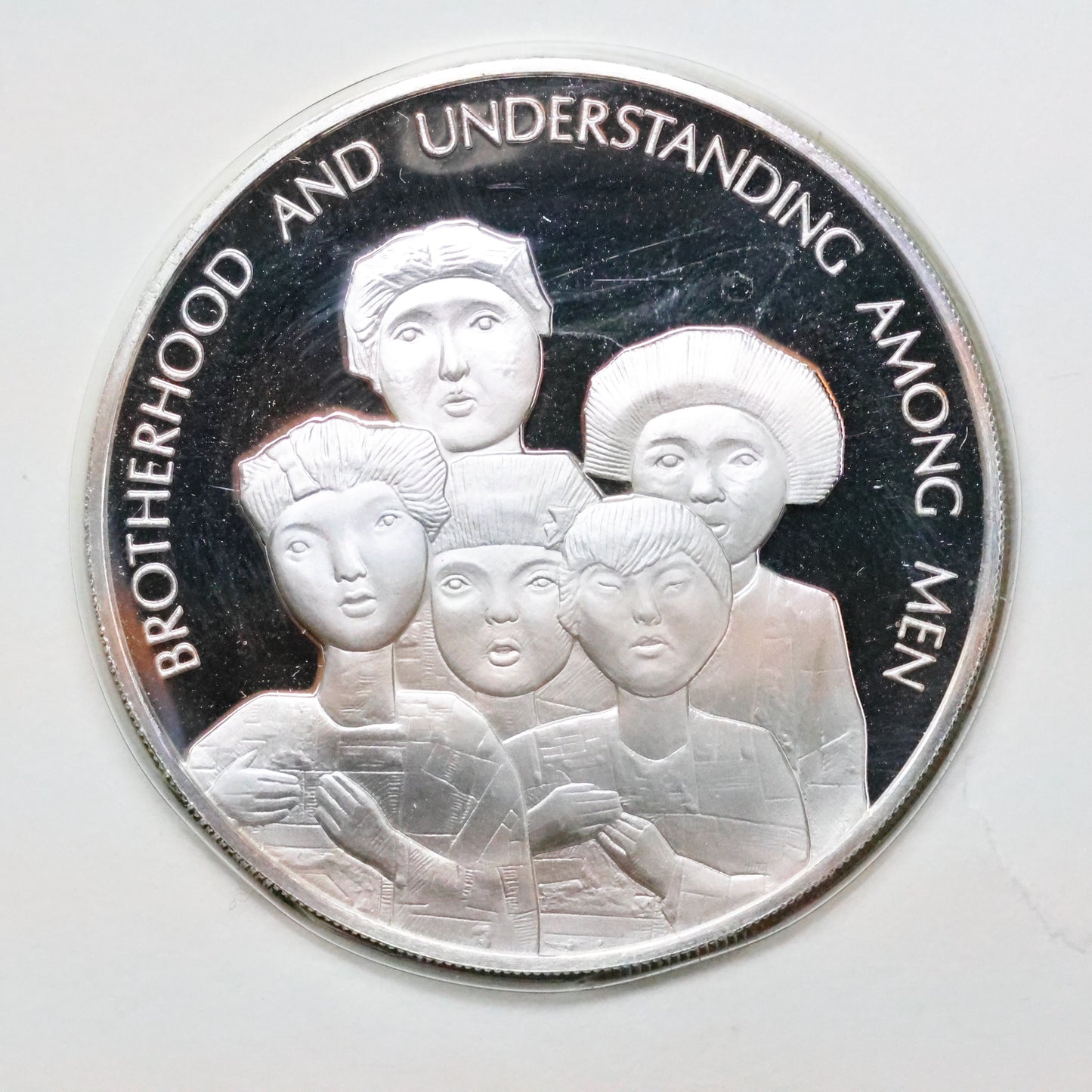 Franklin Mint United Nations STERLING SILVER Art Medals - Brotherhood & Understanding Among Men