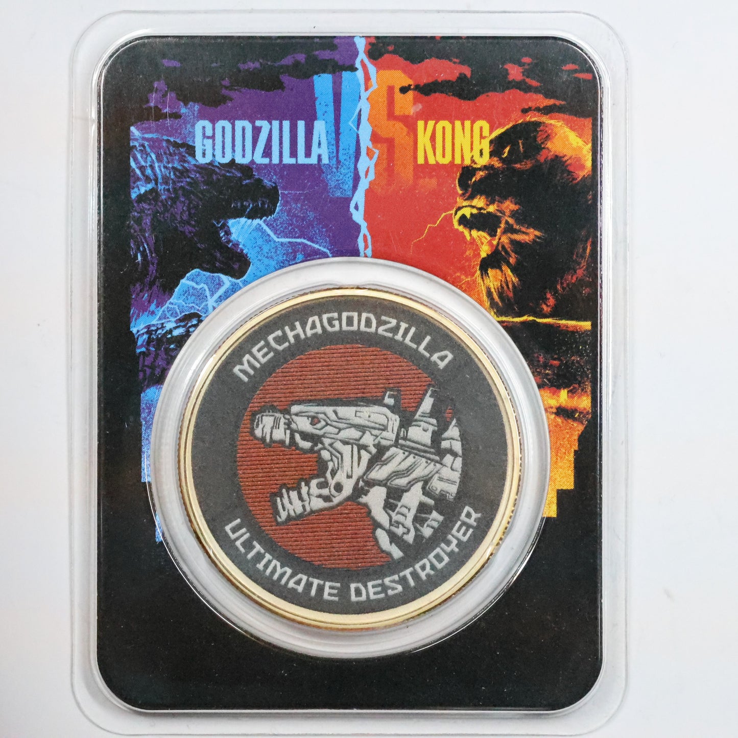 2021 Niue 1 oz Silver Colorized $2 Mechagodzilla in TEP - Godzilla vs Kong