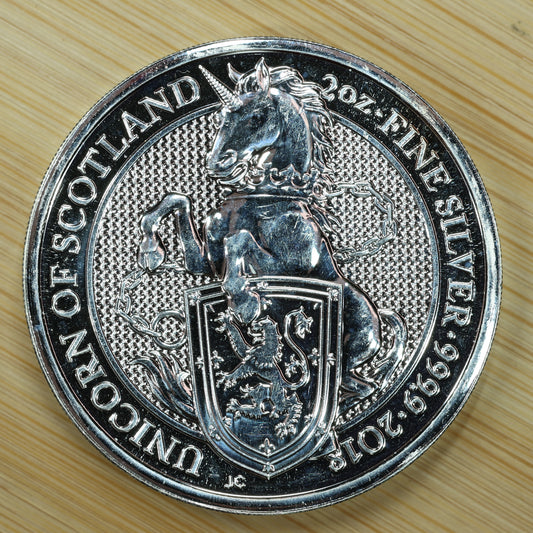 2018 GB 2 oz Silver Queens Beasts Unicorn of Scotland Exact Coin Pictured